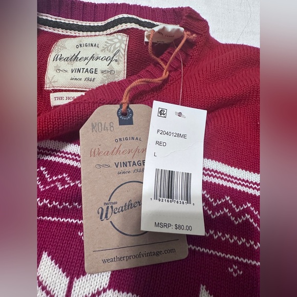 Holiday Red  Snowflake Sweater - Picture 4 of 7